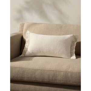 Loloi Magnolia Home by Joanna Gaines Jett Collection Ivory 13x21 Fringe Trim New